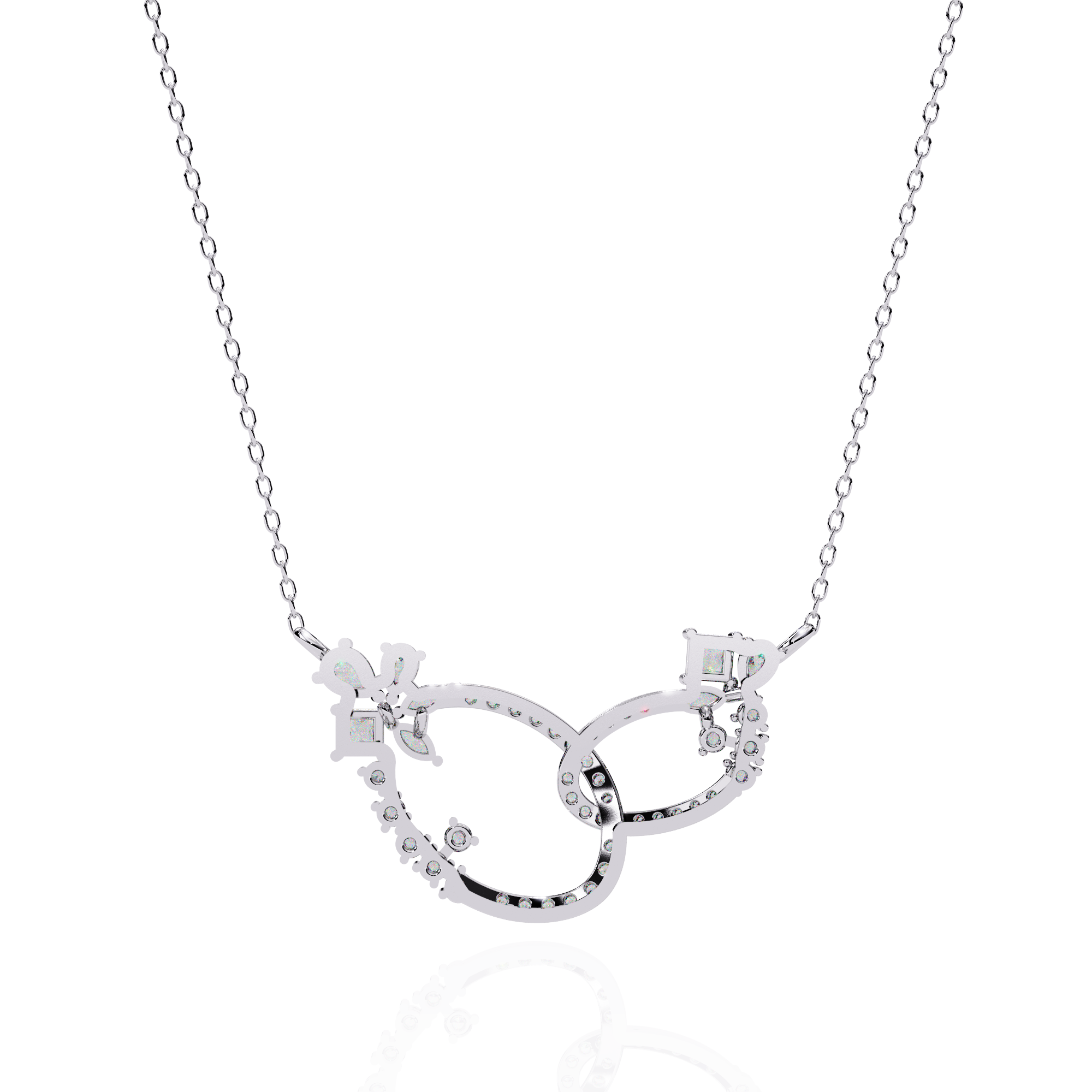 Solitairekart 0.73ct Eternal Harmony Natural Diamond Necklace-HI Color, VS-SI Clarity